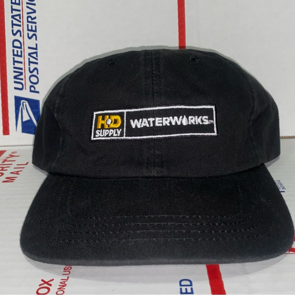 HD h d supply Waterworks company inc. Logo baseball Cap canvas dad hat Velcro co